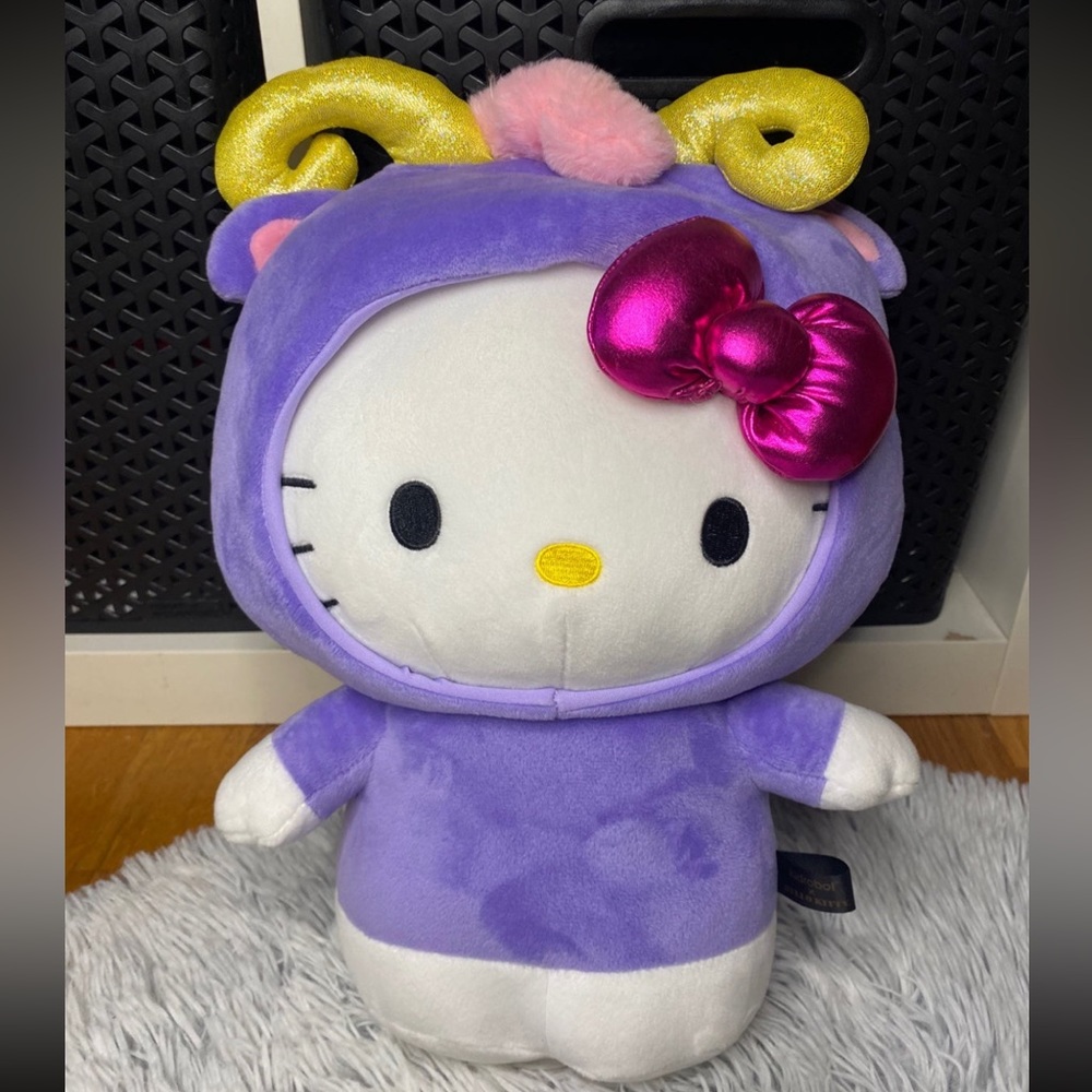 Hello Kitty Aries Zodiac Plush Removable Hood 14 inches